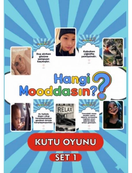 12 Adet Hangi Mooddasın? Kutu Gülmece Oyunu 480₺