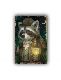 RACOON LIGHT AHŞAP POSTER 20x30cm  - 06