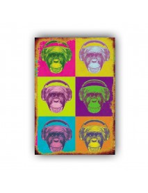 DJ MONKEY 2 AHŞAP POSTER 20x30cm  - 30