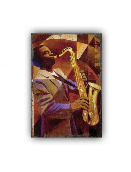 SAXOPHONE 5 AHŞAP POSTER 20x30cm  - 33