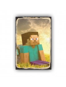 MINECRAFT AHŞAP POSTER 20x30cm  - 75