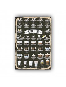 COFFEE 9 AHŞAP POSTER 20x30cm  - 28