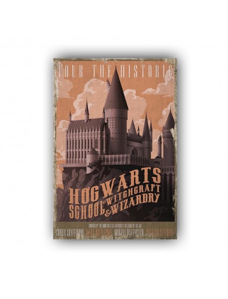 HOGWARTS SCHOOL AHŞAP POSTER 20x30cm  - 47