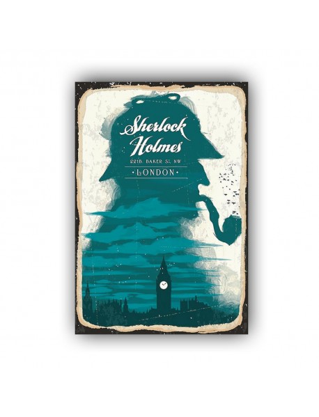 SHERLOCK HOLMES LONDON 8 AHŞAP POSTER 20x30cm  - 64