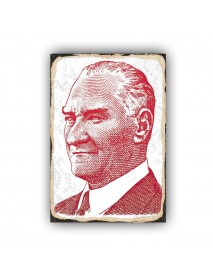 MUSTAFA KEMAL ATATÜRK 73 AHŞAP POSTER 20x30cm  - 00