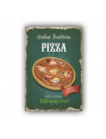 ITALIAN TRADITION PIZZA AHŞAP POSTER 20x30cm  - 04