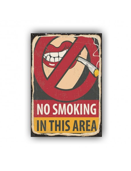 NO SMOKING 7 AHŞAP POSTER 20x30cm  - 14