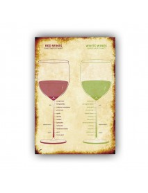 RED WINES WHITE WINES AHŞAP POSTER 20x30cm  - 20