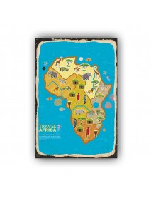 TRAVEL AFRICA AHŞAP POSTER 20x30cm  - 31