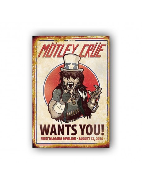 MÖTLEY CRUE 4 AHŞAP POSTER 20x30cm  - 86