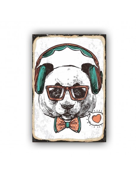 DJ PANDA AHŞAP POSTER 20x30cm  - 96