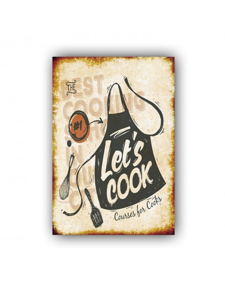 LET'S COOK 2 AHŞAP POSTER 20x30cm  - 98