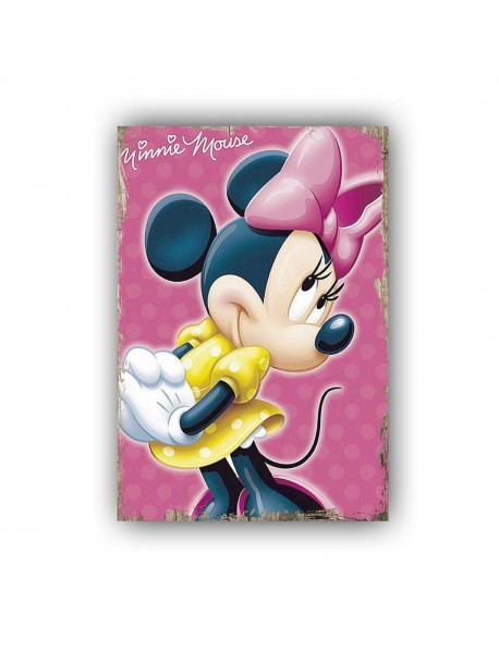 MINNIE MOUSE AHŞAP POSTER 20x30cm  - 06