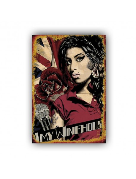 AMY WINEHOUSE 3 AHŞAP POSTER 20x30cm  - 09