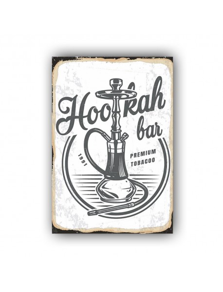 HOOKAH BAR AHŞAP POSTER 20x30cm  - 12