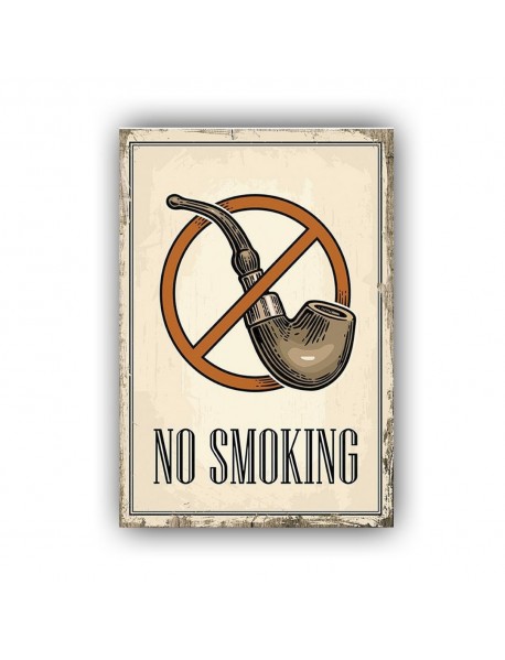 NO SMOKING 8 AHŞAP POSTER 20x30cm  - 14