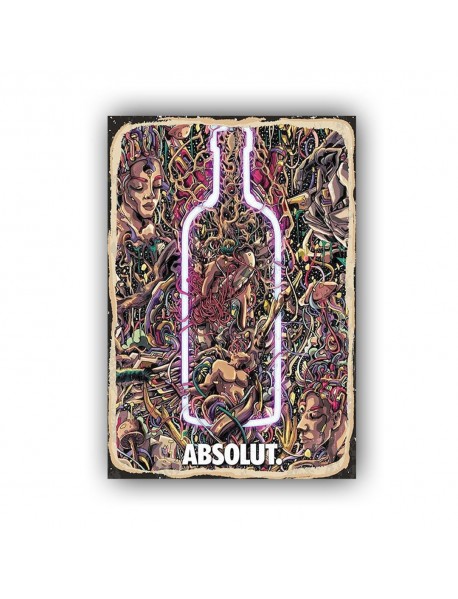 ABSOLUT 2 AHŞAP POSTER 20x30cm  - 45