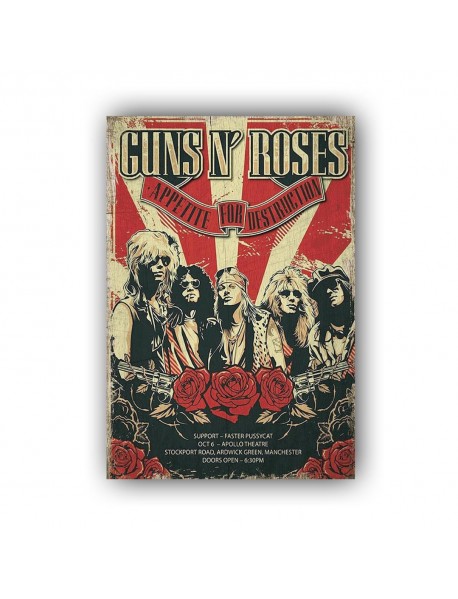 GUNS N ROSES 4 AHŞAP POSTER 20x30cm  - 46