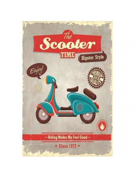 THE SCOOTER TIME AHŞAP POSTER 20x30cm  - 32