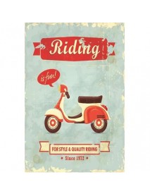 RIDING IS FUN AHŞAP POSTER 20x30cm  - 33