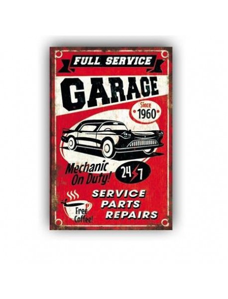 FULL SERVICE GARAGE SINCE 1980 AHŞAP POSTER 20x30cm  - 50