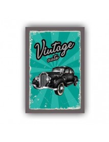 VINTAGE AUTO AHŞAP POSTER 20x30cm  - 21