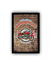 AMERICAN MOTORCYCLES AHŞAP POSTER 20x30cm  - 22