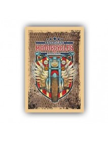 AMERICAN MOTORCYCLES ESTD 1987 AHŞAP POSTER 20x30cm  - 23