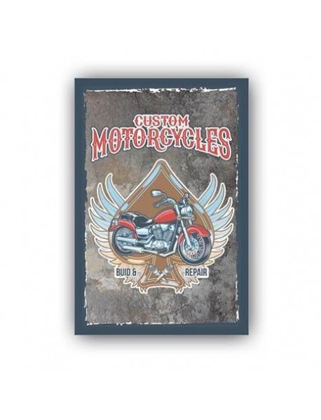 CUSTOM MOTORCYCLES AHŞAP POSTER 20x30cm  - 26