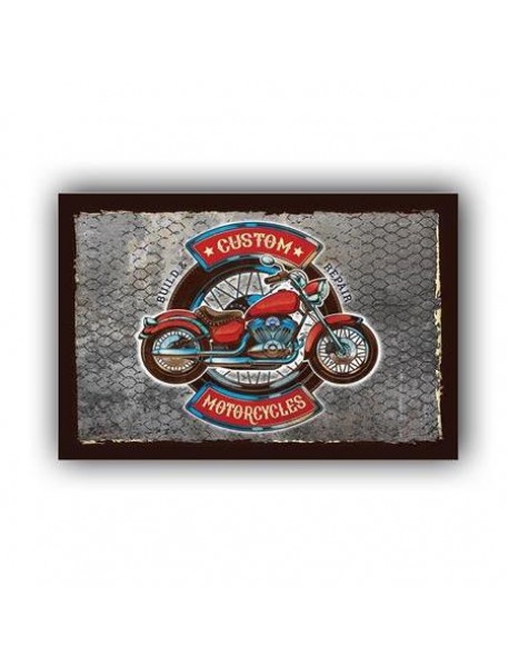 CUSTOM MOTORCYCLES BUILD & REPAIR AHŞAP POSTER 20x30cm  - 28