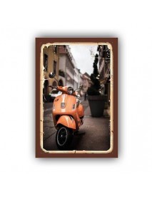 VESPA 4 AHŞAP POSTER 20x30cm  - 36