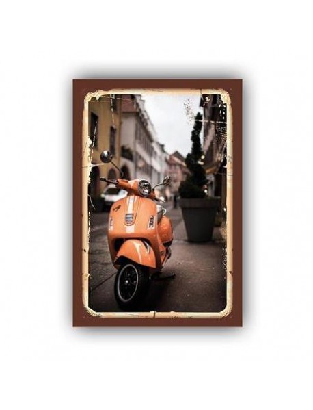 VESPA 4 AHŞAP POSTER 20x30cm  - 36