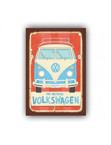 1967 MICROBUS VOLKSWAGEN AHŞAP POSTER 20x30cm  - 39