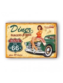 DINER BURGERS & BEER AHŞAP POSTER 20x30cm  - 62