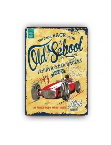 OLD SCHOOL AHŞAP POSTER 20x30cm  - 74