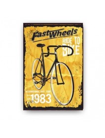 FAST WHEELS RIDE TO BIKE AHŞAP POSTER 20x30cm  - 76