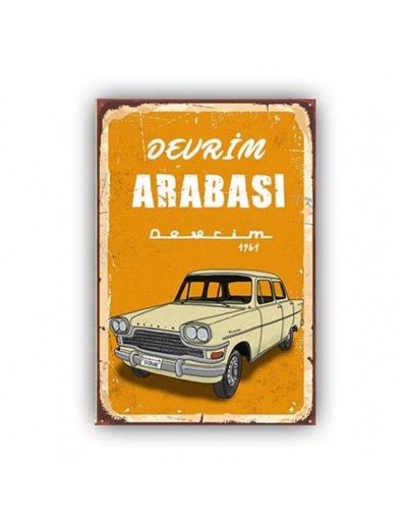 DEVRİM ARABASI 1961 AHŞAP POSTER 20x30cm  - 66