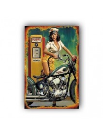 HARLEY DAVIDSON 4 AHŞAP POSTER 20x30cm  - 83