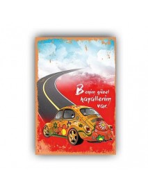 BENİM GÜZEL HAYALLERİM VAR AHŞAP POSTER 20x30cm  - 56