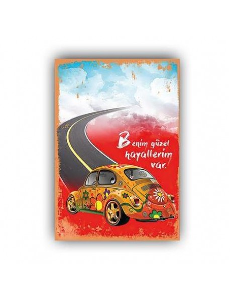 BENİM GÜZEL HAYALLERİM VAR AHŞAP POSTER 20x30cm  - 56