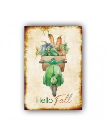 HELLO FALL AHŞAP POSTER 20x30cm  - 93