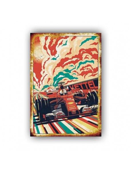 VETTEL AHŞAP POSTER 20x30cm  - 45