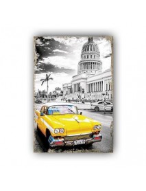 YELLOW TAXI AHŞAP POSTER 20x30cm  - 59