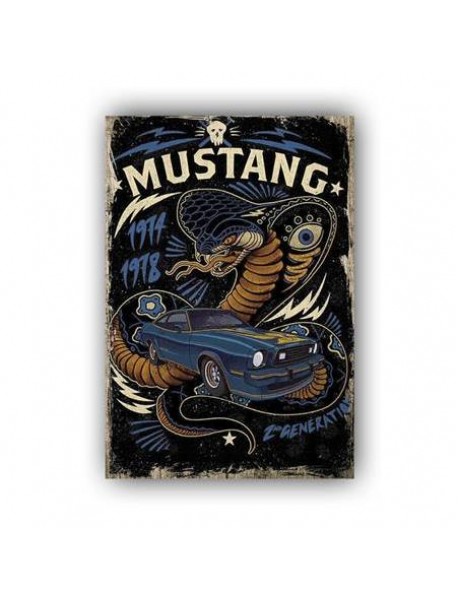 MUSTANG 1974 AHŞAP POSTER 20x30cm  - 62