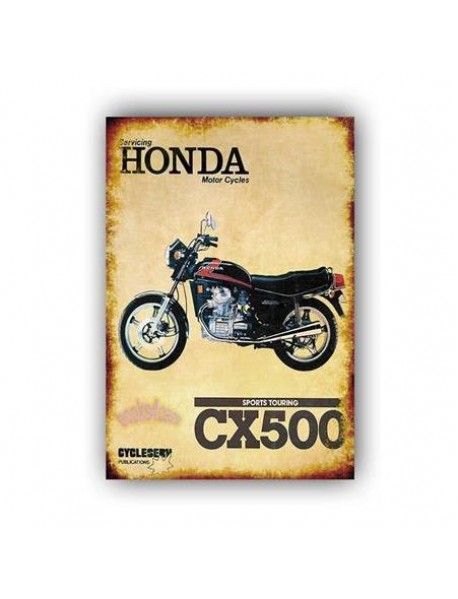 SERVICING HONDA CX500 AHŞAP POSTER 20x30cm  - 15