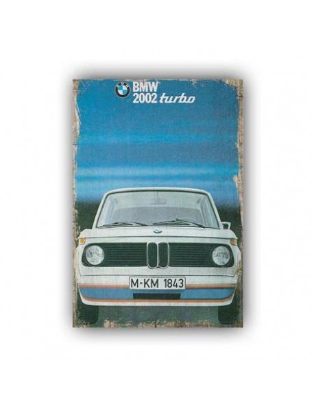 BMW 2002 TURBO AHŞAP POSTER 20x30cm  - 25