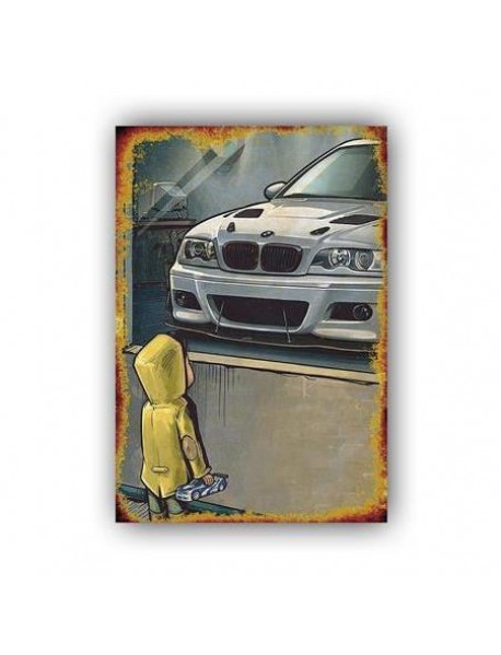 BMW HAYRANLIĞI AHŞAP POSTER 20x30cm  - 94