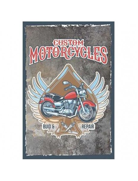 MOTORCYCLES AHŞAP POSTER 20x30cm  - 19