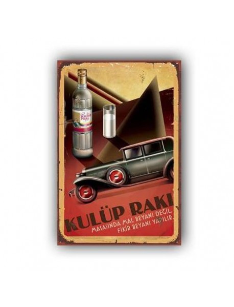 KULÜP RAKI AHŞAP POSTER 20x30cm  - 61