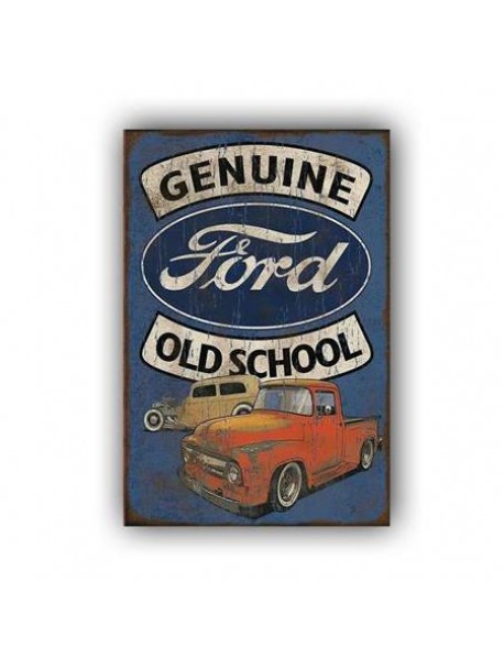 GENUINE FORD OLD SCHOOL AHŞAP POSTER 20x30cm  - 86